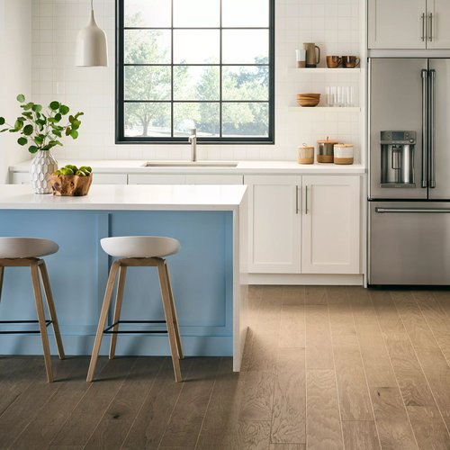 Kitchen with hardwood flooring from C G Interiors in San Leandro, CA